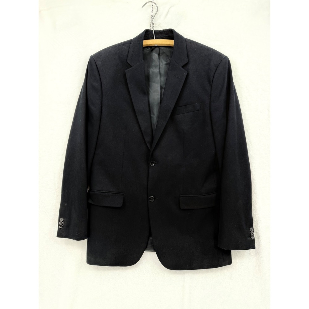 Banana Republic Mens Black 100% Cotton 2-Button Blazer Sport Coat Made In Egypt